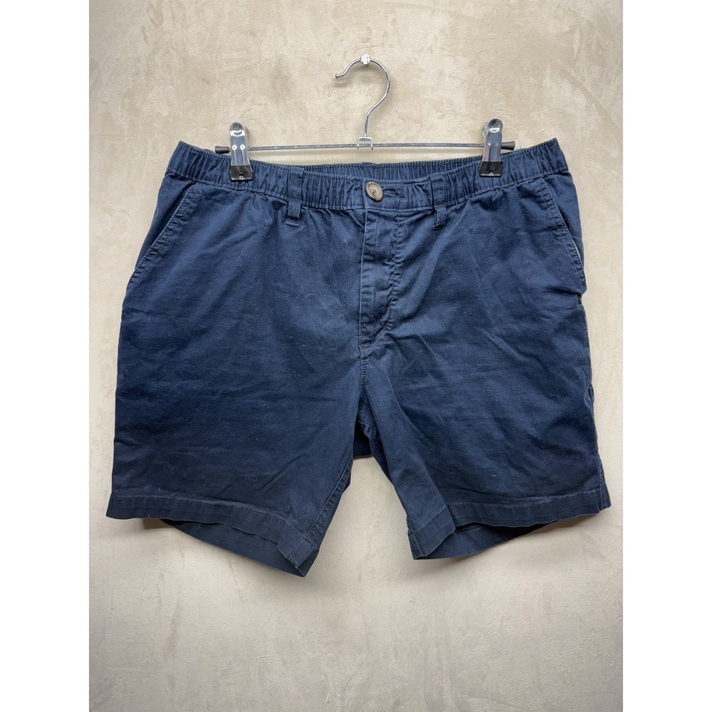 Chubbies Shorts Men Medium Navy Blue Originals 7" Inseam Stretch The Khakinators